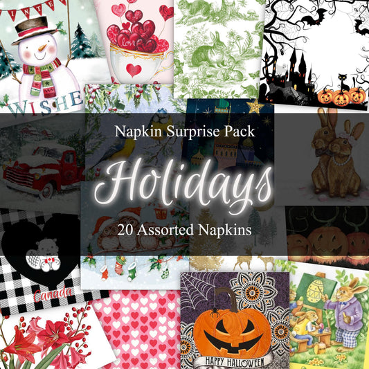 Decoupage Napkins 6.5 - White Winter Greenery – Ninnys Napkins