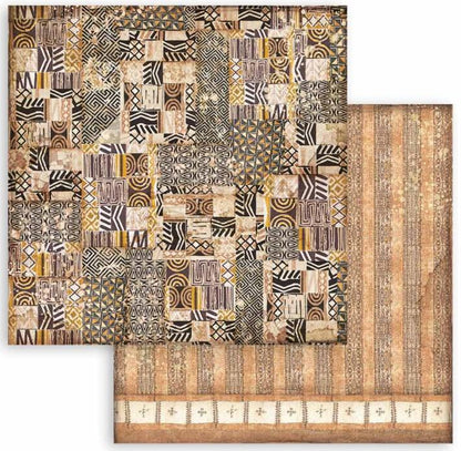 Stamperia 12" Scrapbook Paper Pad Maxi Background Selection - Savana