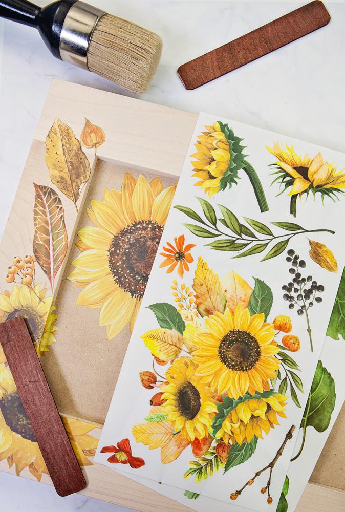 Re-Design with Prima Decor Transfers 6"X12" 3/Sheets - Sunflower Afternoon