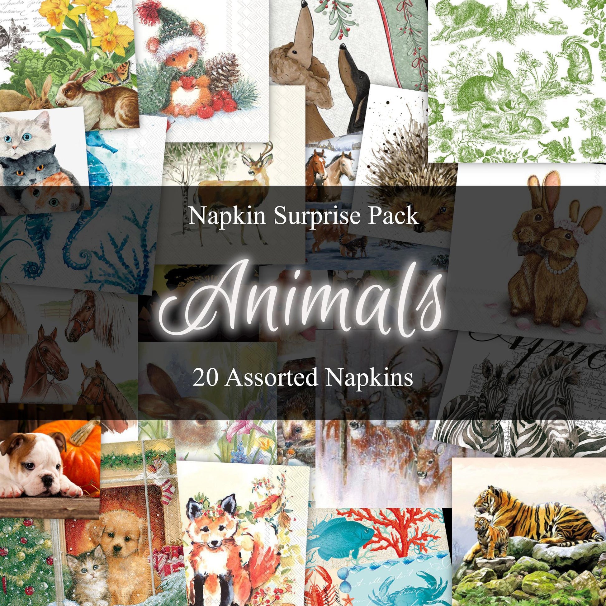 Napkin Surprise Pack- Animals