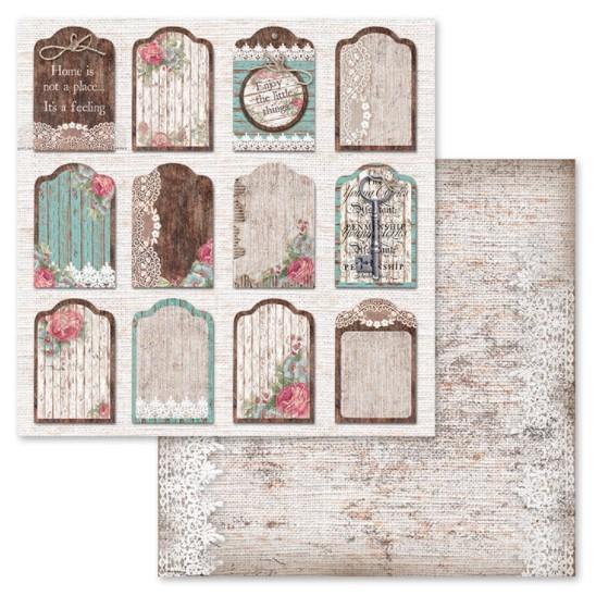 Stamperia 12" Scrapbook Paper Pad - Roses, Lace and Wood