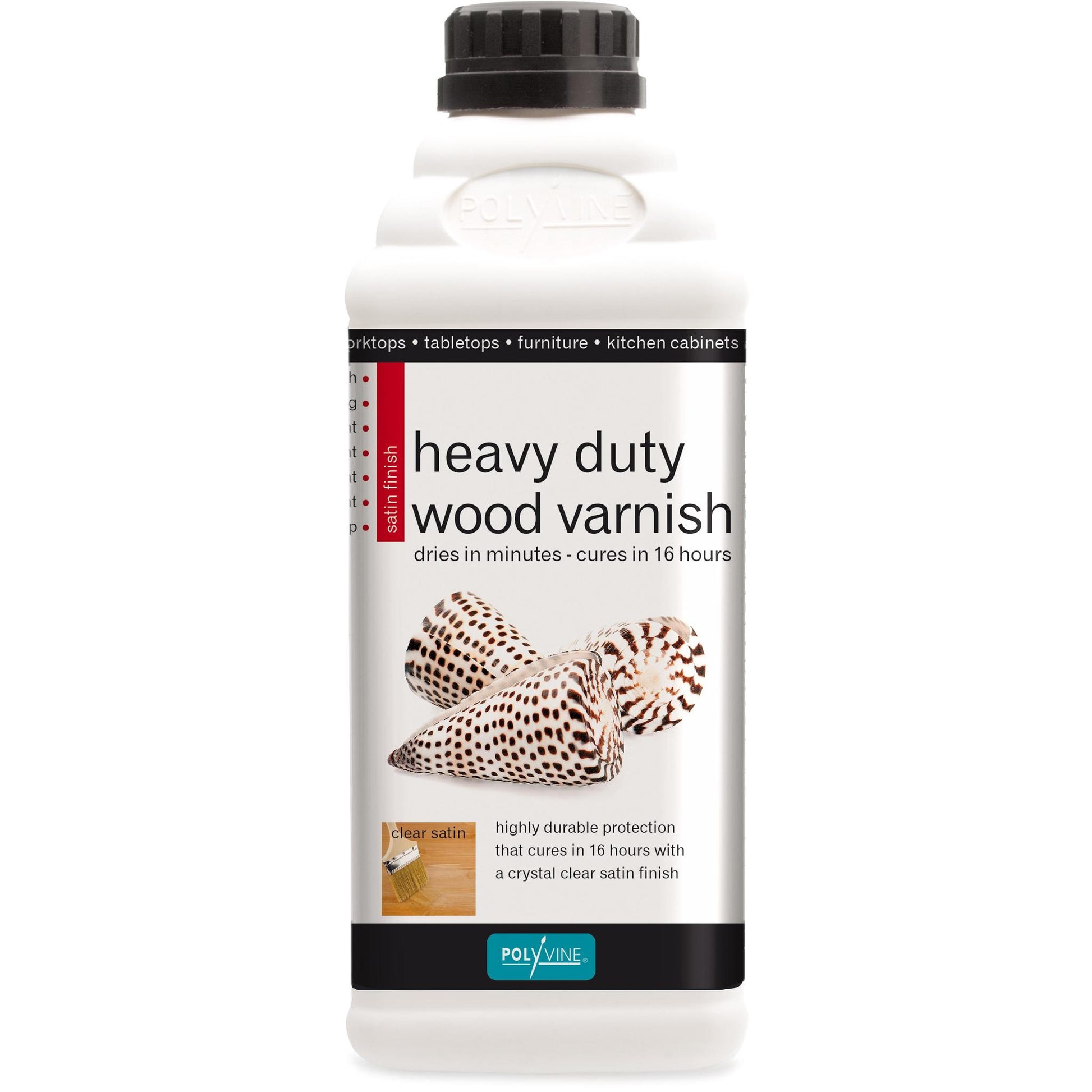Polyvine - Heavy Duty Wood Varnish, Satin Clear