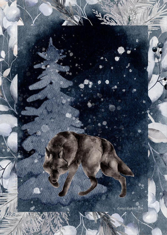 Ninny's Rice Paper A4 - Winter Wolf