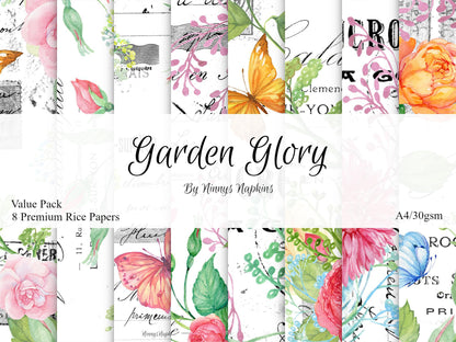 Rice Paper for Decoupage - Ninnys Napkins - Garden Glory Premium Collection