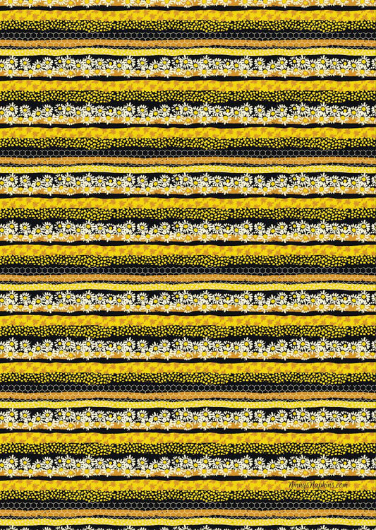 Ninny's Rice Paper A4 - Bee Stripes