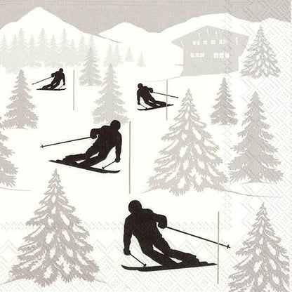 Decoupage Napkins 6.5"- Ski Holiday