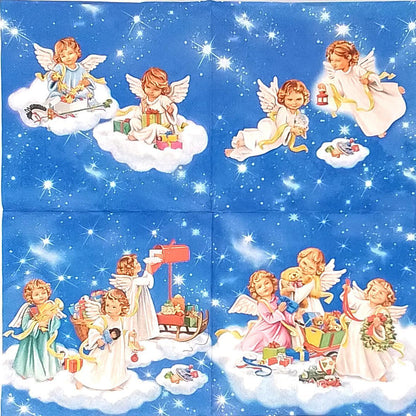 Decoupage Napkins,  Lunch 6.5" - Angels with Toys