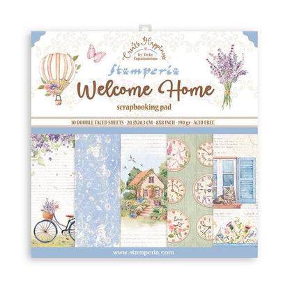 Stamperia 8" Scrapbook Paper Pad - Create Happiness Welcome Home
