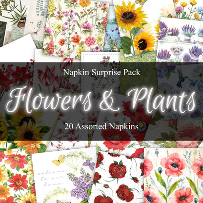 Decoupage Surprise Pack- Flowers and Plants