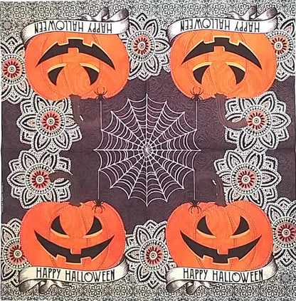 Decoupage Napkins 5"- Happy Halloween Pumpkin
