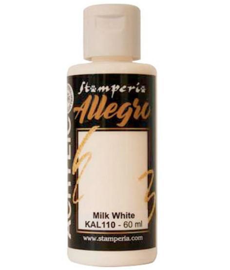 Stamperia Allegro Paint 60 ml - Milk White