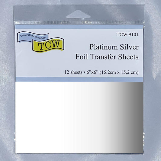TCW9100 Foil Transfer Sheets 6x6 - Platinum Silver