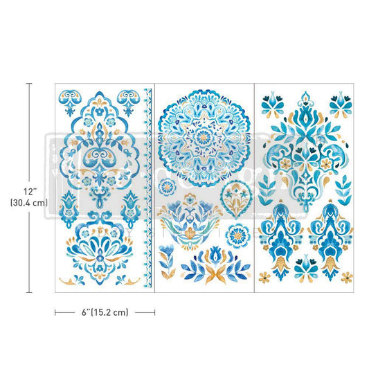Re-Design with Prima Decor Transfers 6"X12" 3/Sheets - Artisinal Tile