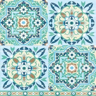 Decoupage Napkins 6.5" - Tiles Green