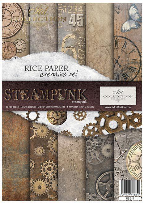 ITD Collection A4 Rice Paper Creative Set - Steampunk