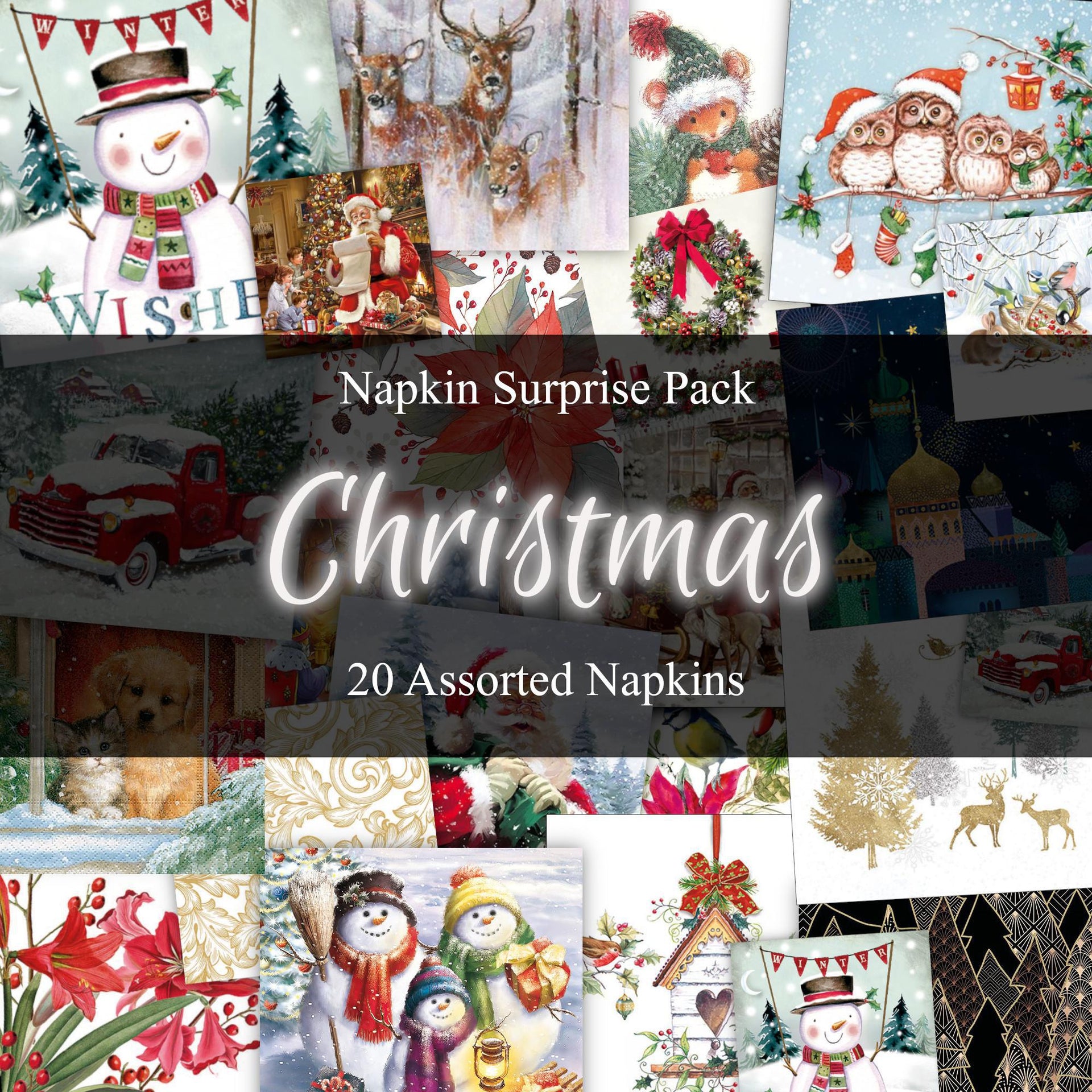 Decoupage Napkins 6.5 - Winter Animals – Ninnys Napkins
