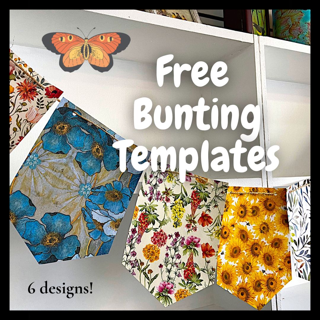 Bunting Template - 6 Designs - PDF (for printers)