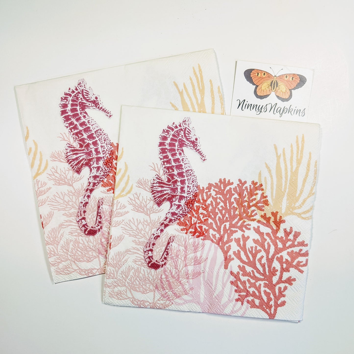 Coral Red - Decoupage Napkins