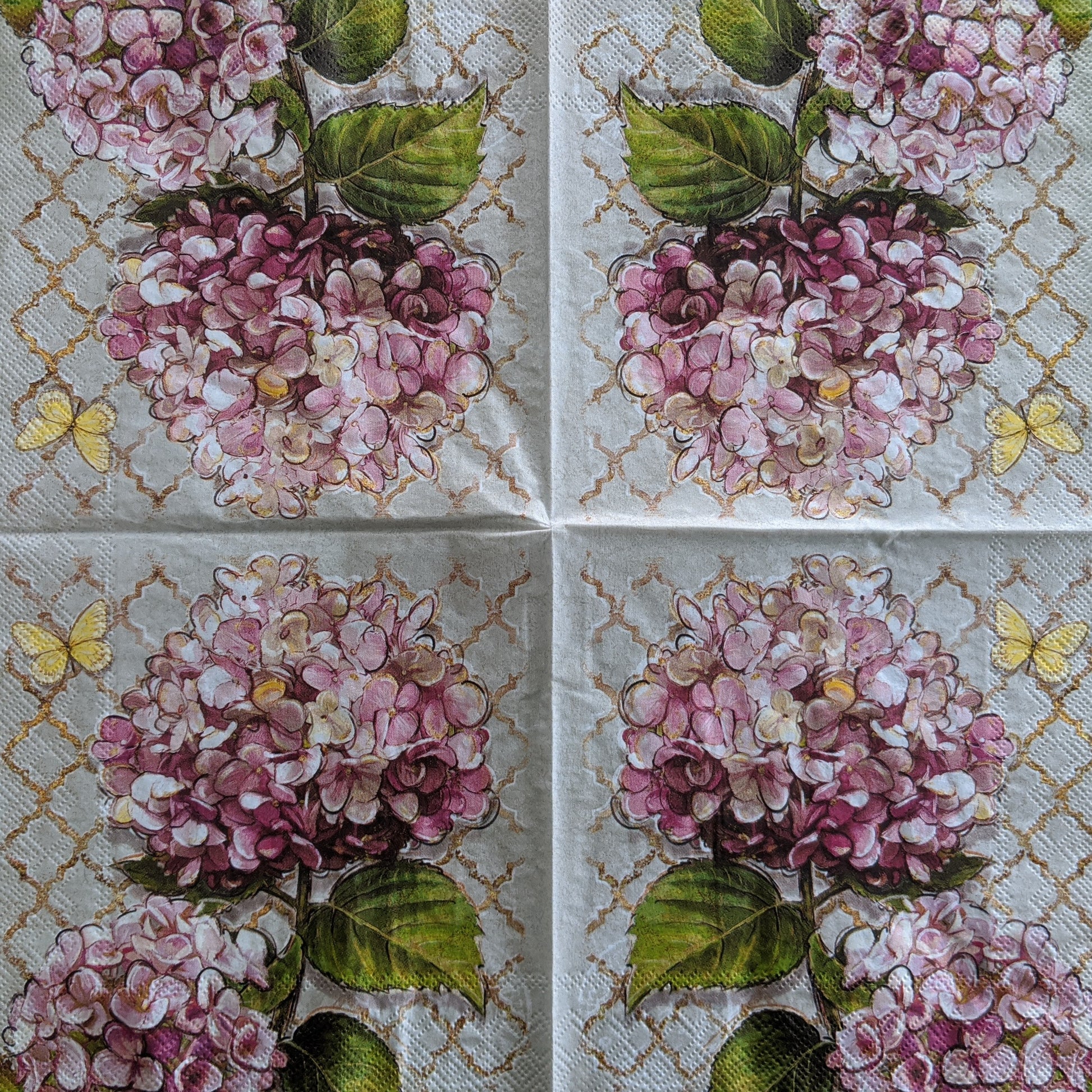 Decoupage Napkins 6.5"- Purple Heirloom Flowers