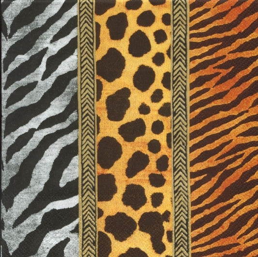 animal print decoupage napkin