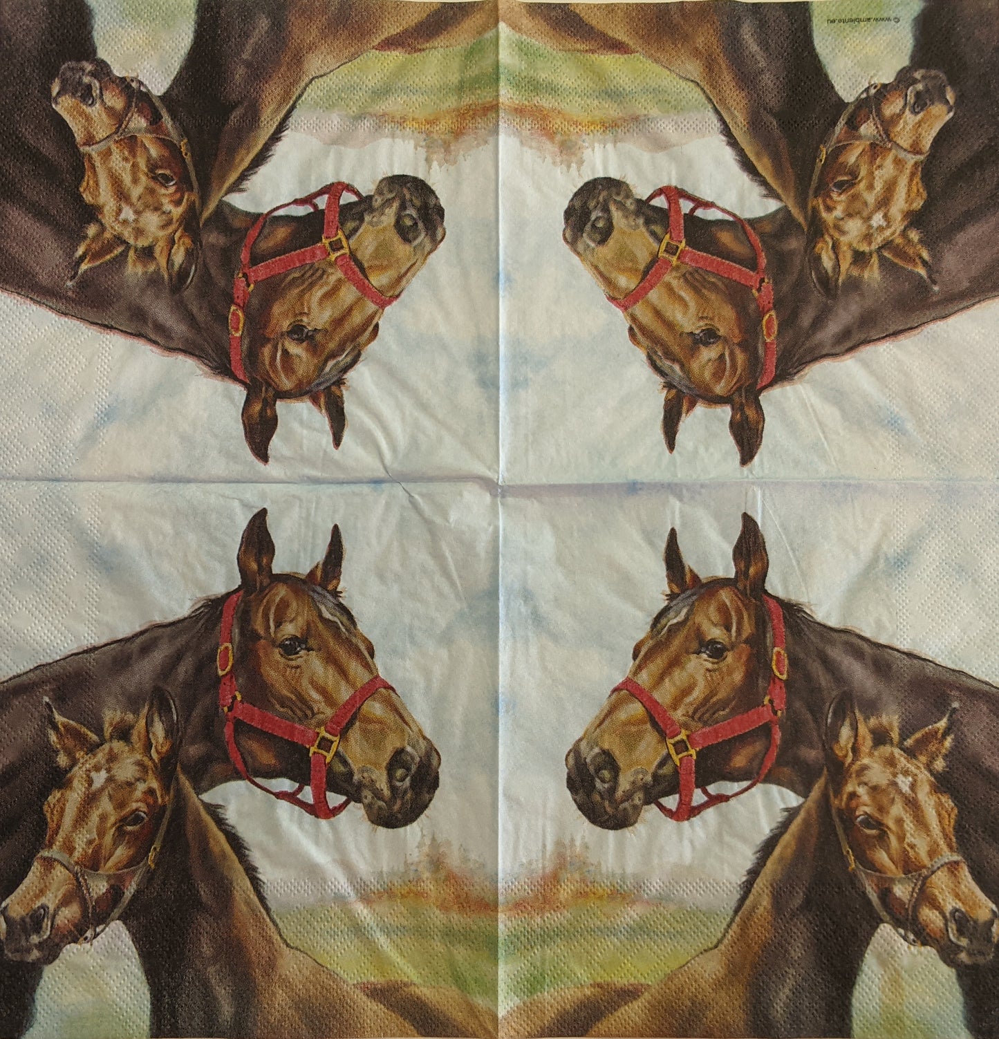 Decoupage Napkins 6.5" - Horse Love
