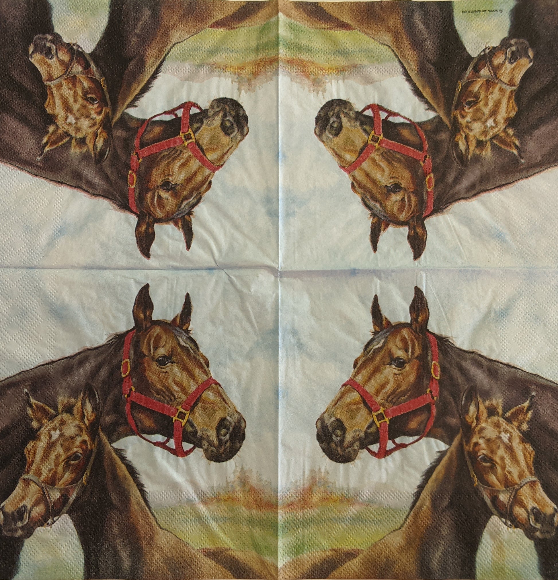 Decoupage Napkins 6.5" - Horse Love