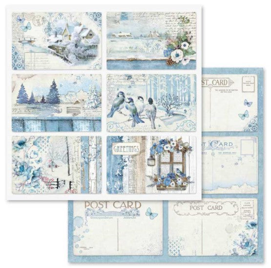 Stamperia 12 Scrapbook Paper Pad Blue Land – Ninnys Napkins