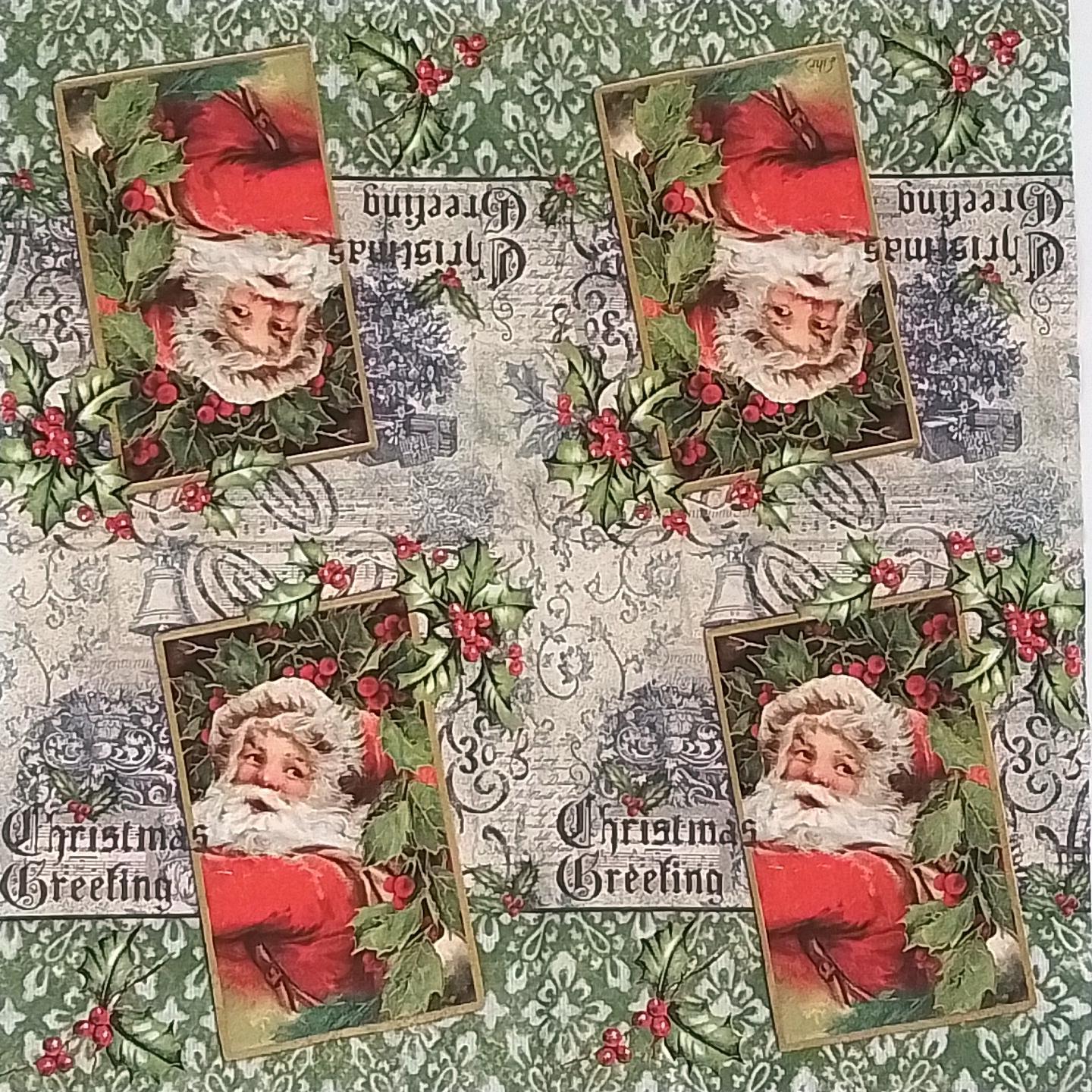 Decoupage Napkins 6.5"- Nostalgic Santa