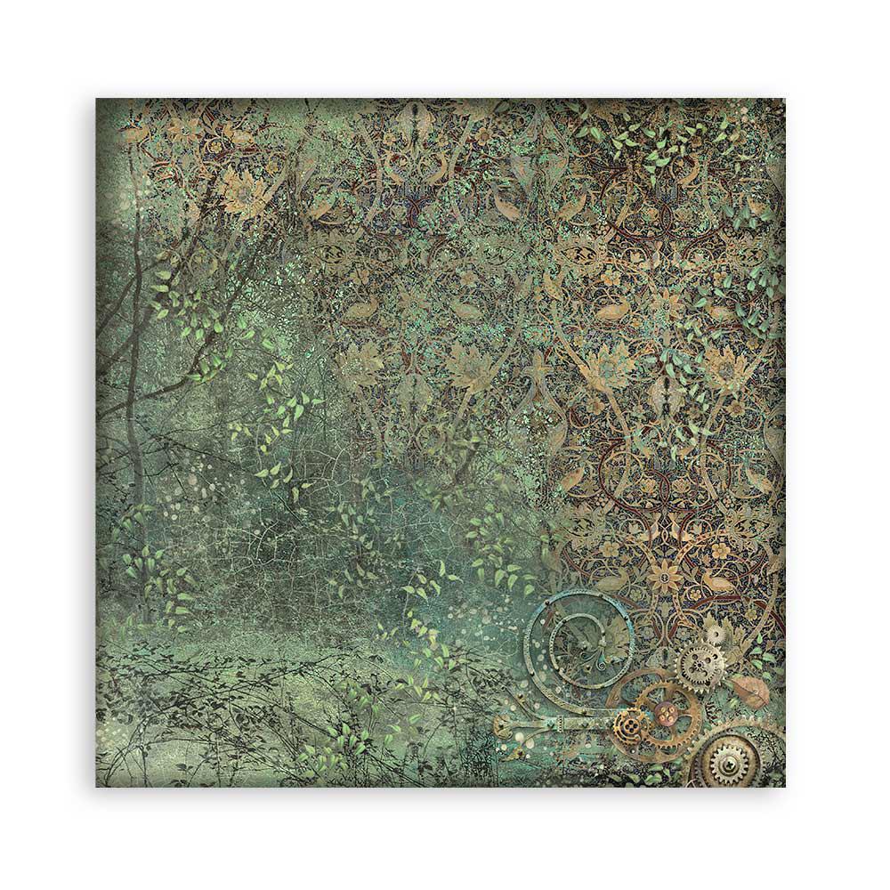 Stamperia Fabric 4 sheets- Magic Forest