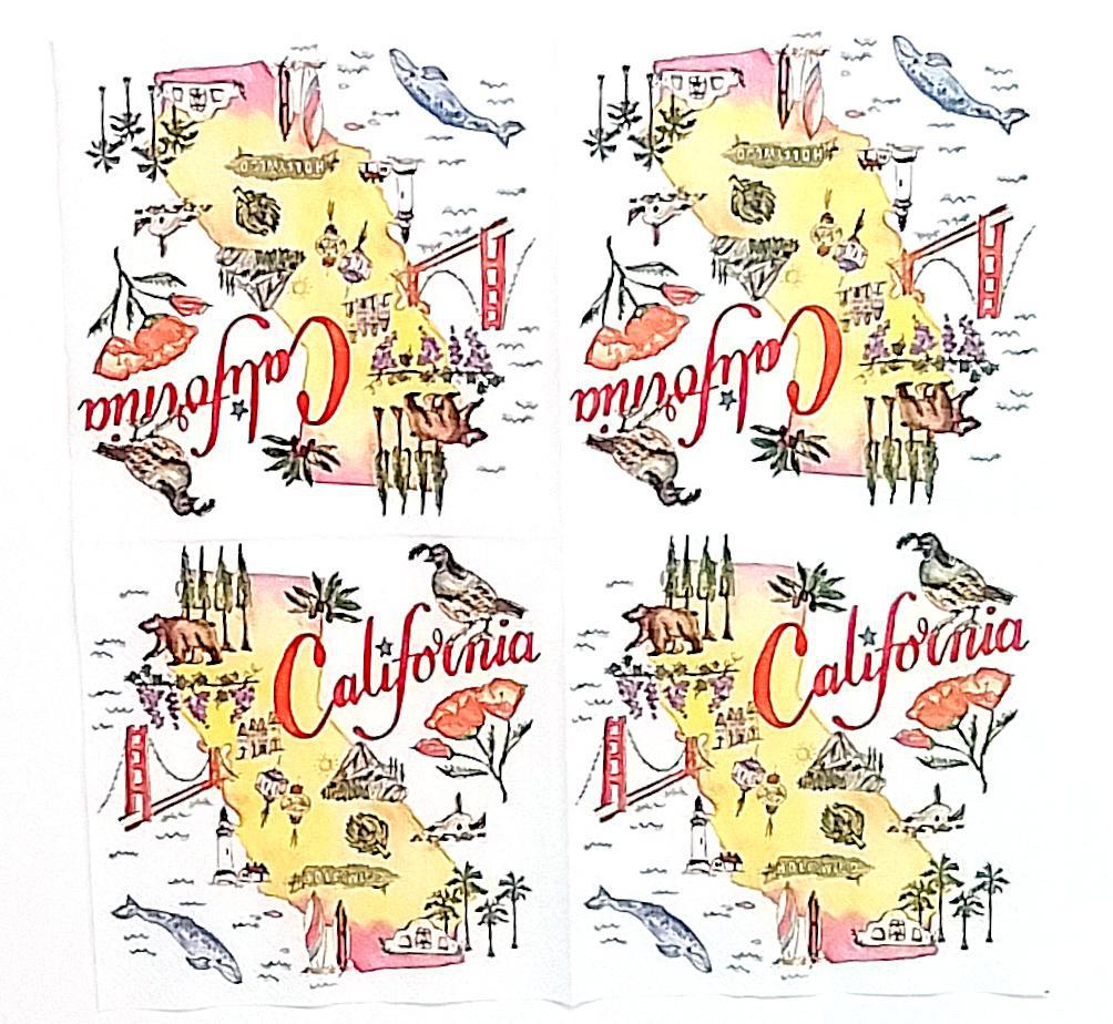 Decoupage Napkins 5" (2pcs)- CA State Collection