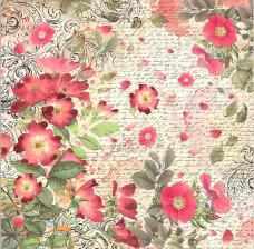 Stamperia Fabric- Rose Parfum