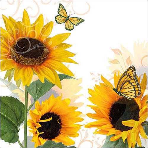Decoupage Napkins 6.5"- Sunny Butterfly