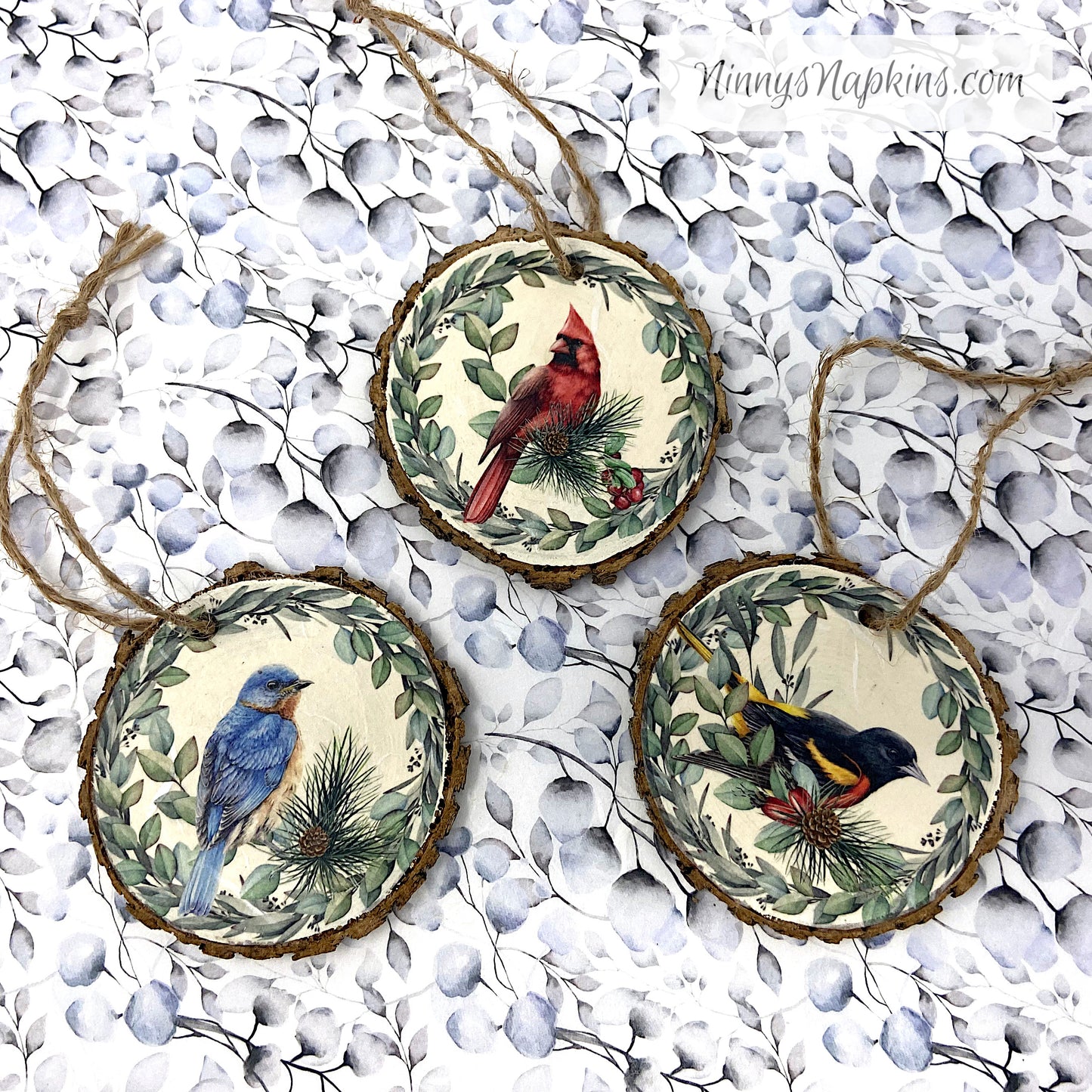 Ninny's Rice Paper A4 - Birds Wreaths