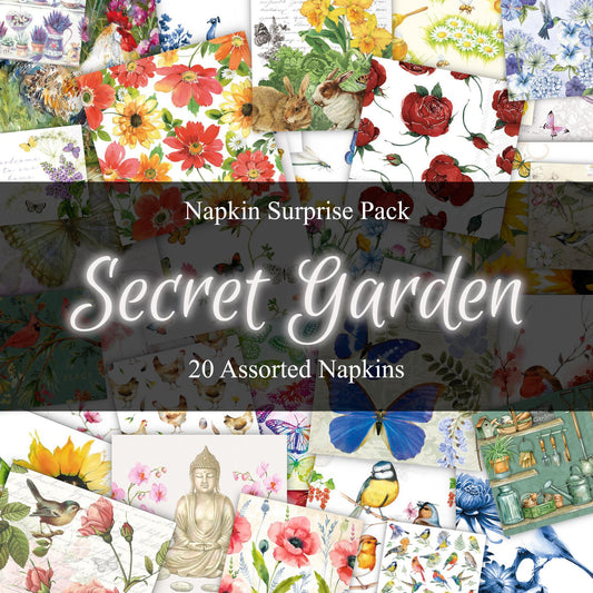 Napkin Surprise Pack - Secret Garden (Etsy)