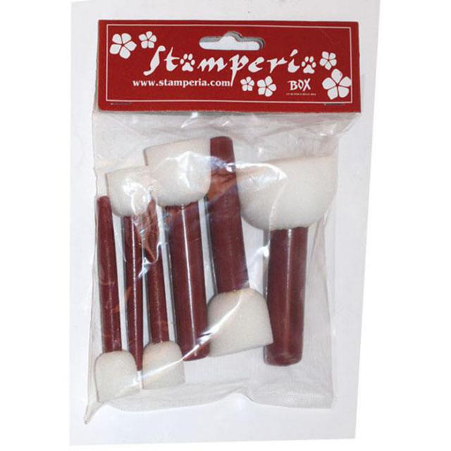 Stamperia Pack 6 Sponge Brushes - Assorted Sizes