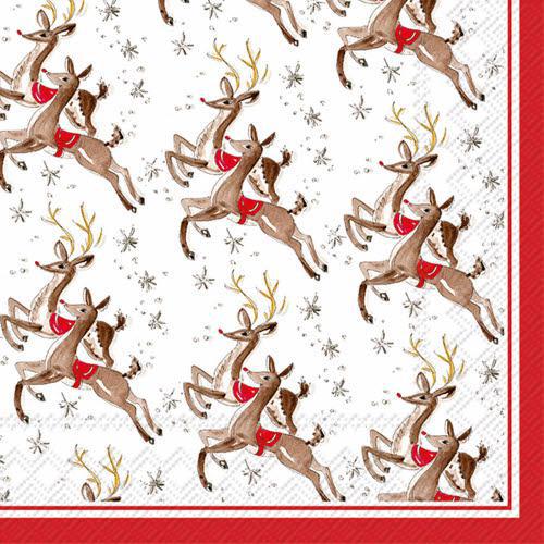 Decoupage Napkins 6.5"- Reindeer Pattern