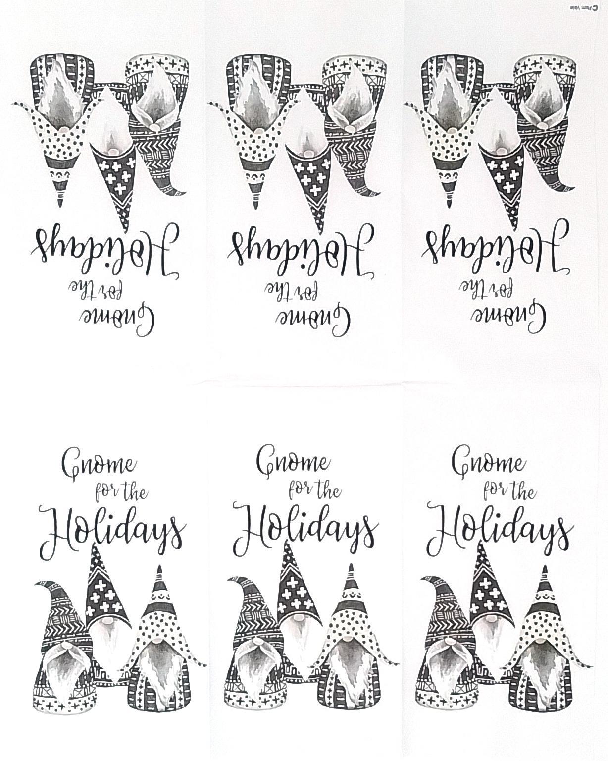 Decoupage Napkins 4"x 6.5" (2pcs)- Gnome For The Holidays