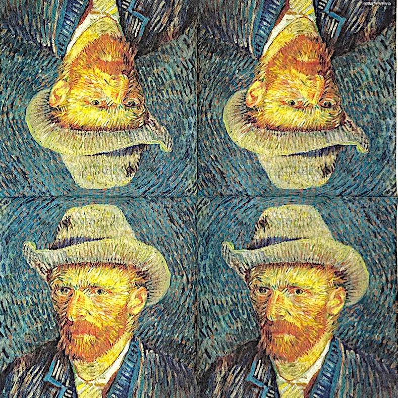 Decoupage Napkins 6.5" - Van Gogh Self Portrait