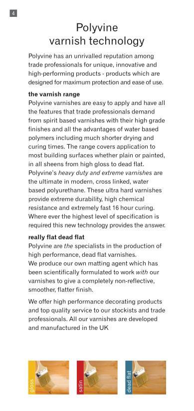 Polyvine - Heavy Duty Extreme Varnish, Dead Flat Clear