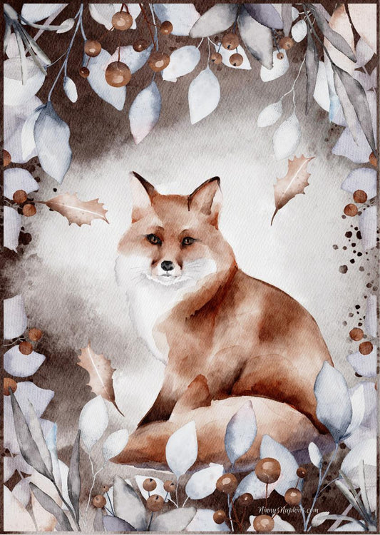 Ninny's Rice Paper A4 - Winter Fox