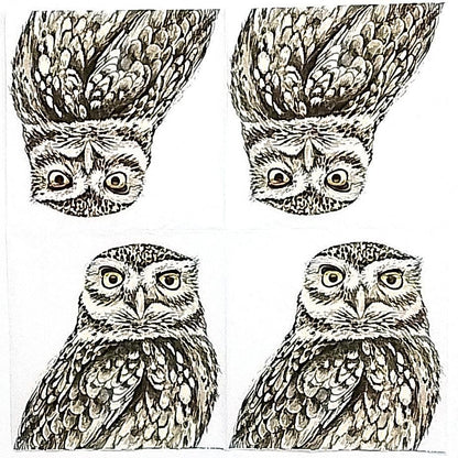 Decoupage Napkins 5" (2pcs)- Owl Face
