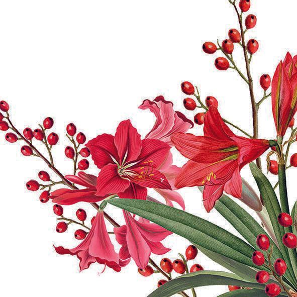 Decoupage Napkins 6.5" - Christmas Bouquet