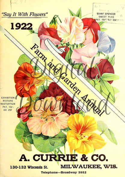 Ninny's Vintage Seed Packets and Catalogue Set Digital Download A4