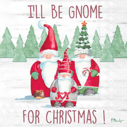Decoupage Napkins 5"- Gnome For Christmas