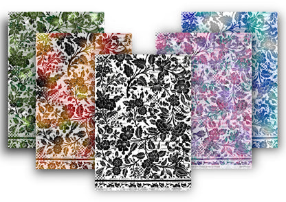 Ninny's Floral Backgrounds Set - Digital Download A4