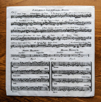 Adagio music napkin for decoupage