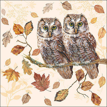 Decoupage Napkins, Lunch 6.5" - Owl Couple