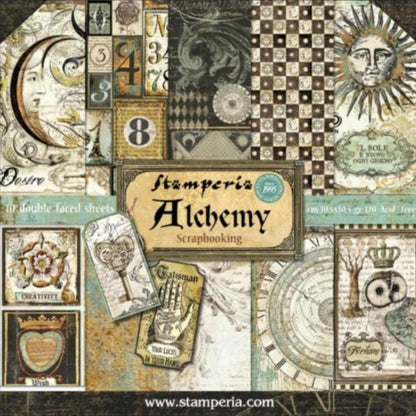 Stamperia 12 Scrapbook Paper Pad - Alchemy – Ninnys Napkins