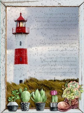 Ninny's Tear Resistant Tissue, Medium - Red and White Lighthouse