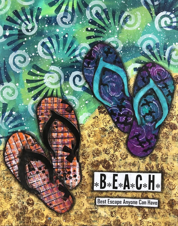 CreativeKady's Mixed Media Creations - Take Me To the Beach Art Kit